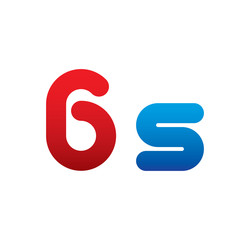 6s logo initial blue and red 