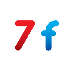 7f logo initial blue and red 