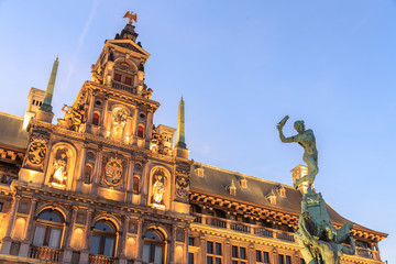 Town hall on the Great Market Square of Antwerp