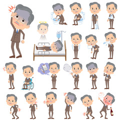 Double suit beard old man About the sickness