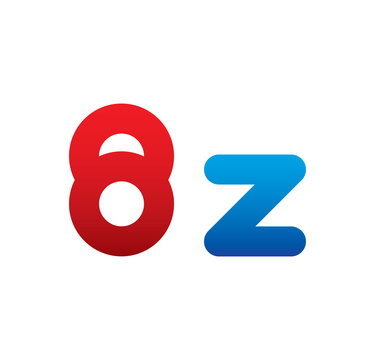 8z logo initial blue and red 
