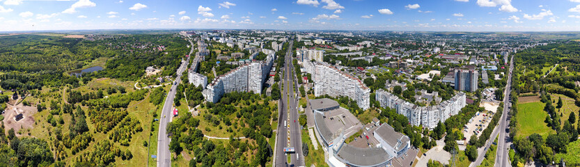 Panoramic view of Chisinau at the City Gates. Capital city of Re