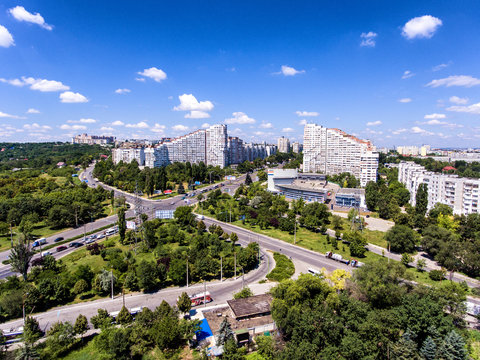 The City Gates of Chisinau, Republic of Moldova, Aerial view fro