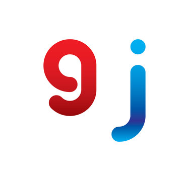 9j logo initial blue and red 