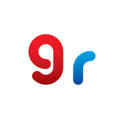 9r logo initial blue and red 