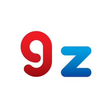 9z logo initial blue and red 