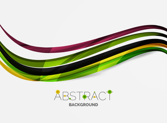 Color stripes with shiny light effects, wave line abstract background