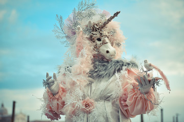 Obraz premium Venetian mask model Carnival 2016