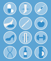 phlebology vector icons