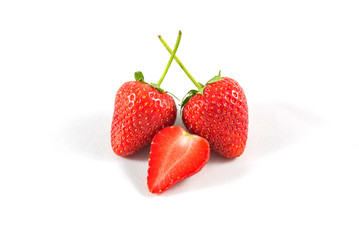 red strawberry isolate on white background