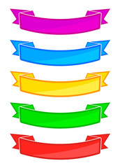 Set of colored ribbons