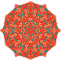 Abstract Flower Mandala. Decorative ethnic element for design.