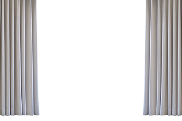 door / window curtain on white isolated background