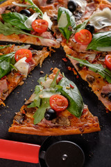 Homemade delicious pizza