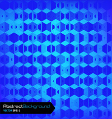 Blue geometric abstract background.