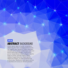 Polygonal abstract blue back for presentation.