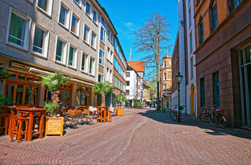 Street in the Old town center in Hanover