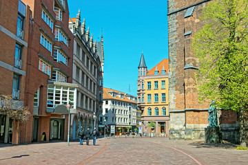 View of the Market Square in Hanover in Germany