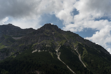 The Alps of Obernberger See in Tyrol Austria