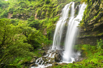 Fototapeta na wymiar Tad TaKet waterfall, A big waterfall in deep forest at Bolaven plateau, Ban Nung Lung, Pakse, Laos.