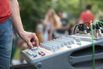 Adjusting of audio mixer