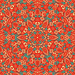 Seamless background with abstract ethnic pattern.