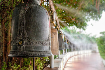 Bell ancient in Golden mount temple, Bangkok, Thailand.