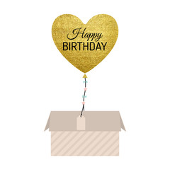 Gold Balloon Card