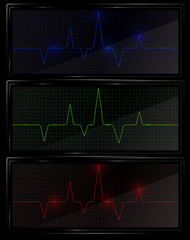 Heart pulse graphic. Vector illustration.