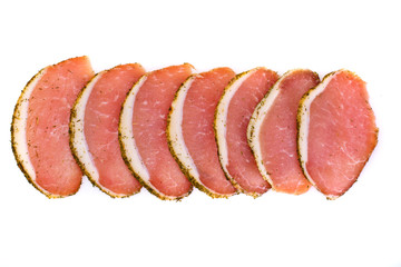 Jerked meat Isolated on White