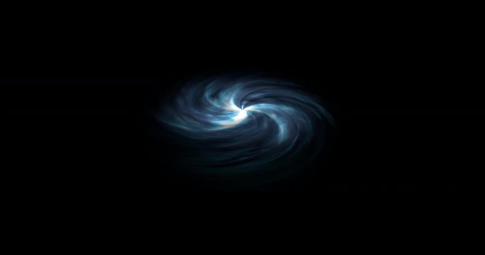 Animation of a galaxy gyrating in outer space