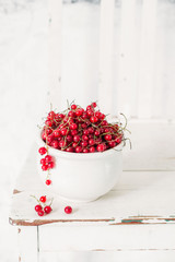 tasty summer berries on a wooden table. Fresh concept, fruits background