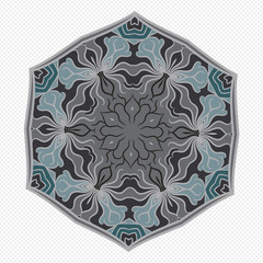 Round geometric ornaments set