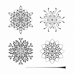 Decorative items to decorate your work. Vector design elements.