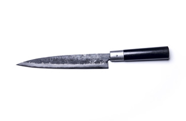 Japanese kitchen knife - yanagi sashimi knife isolated on white