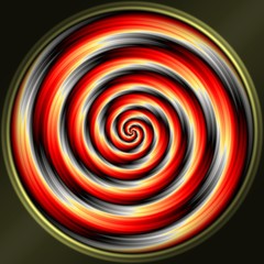 Abstract decorative sphere - spiral red pattern 