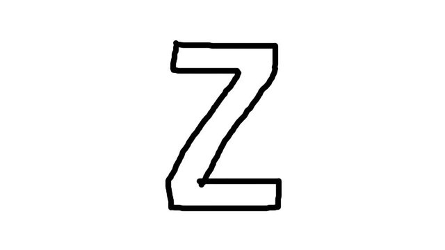 Animated Character Z with Alpha Channel