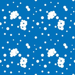 Polka dot double white seamless pattern