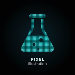 Flask - pixel illustration.