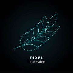 Barley - pixel illustration.