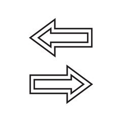 Line arrows left and right. Vector illustration.