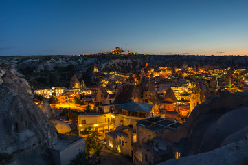Obraz premium The town Goreme in the night