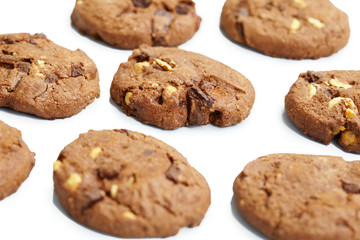 Biscuits with chocolate and nuts