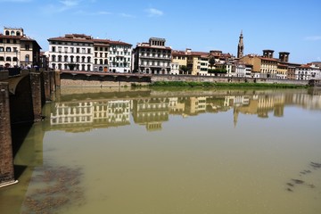 Fototapeta na wymiar Florence at River Arno, Italy