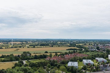 bird view in laboe south over the country