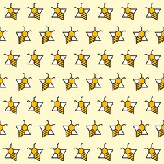 Background of abstract bees