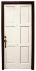 Naklejka premium Door on white background