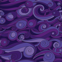 Seamless abstract pattern with violet waves