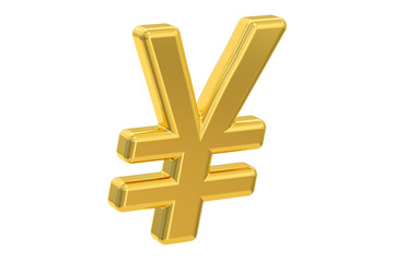 yen or yuan symbol, 3D rendering