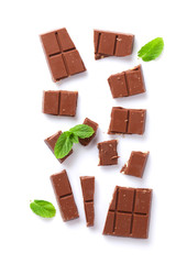 Broken chocolate bar